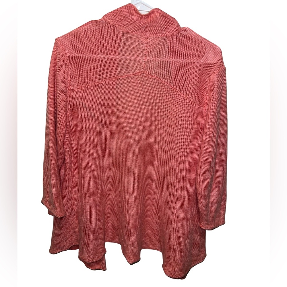 Eileen Fisher Pink 100% Hemp Cardigan - Picture 2 of 4
